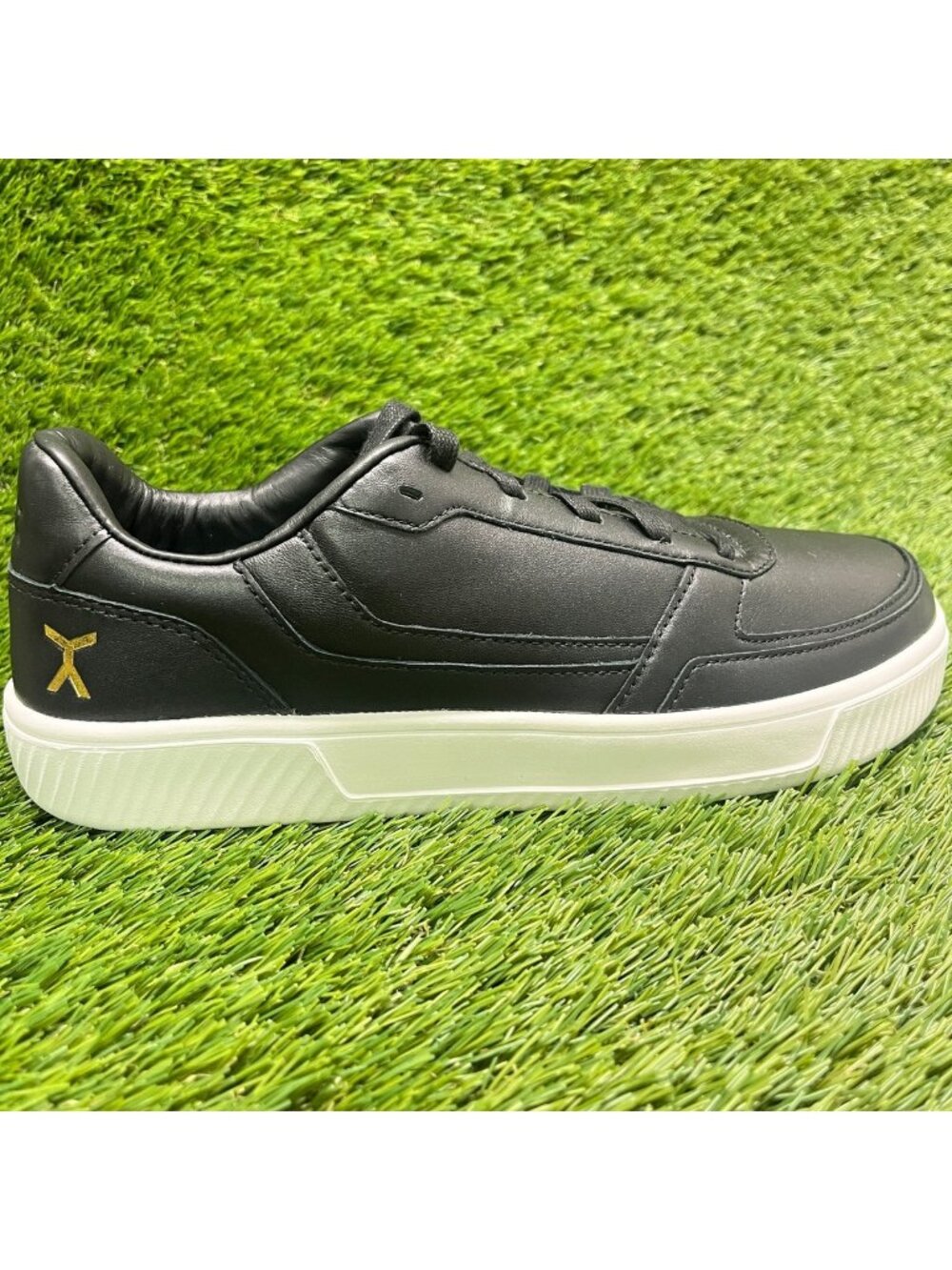 Flux Footwear Adapt Leather Trainer Black Mens Size 9.5 Athletic Shoes Sneakers